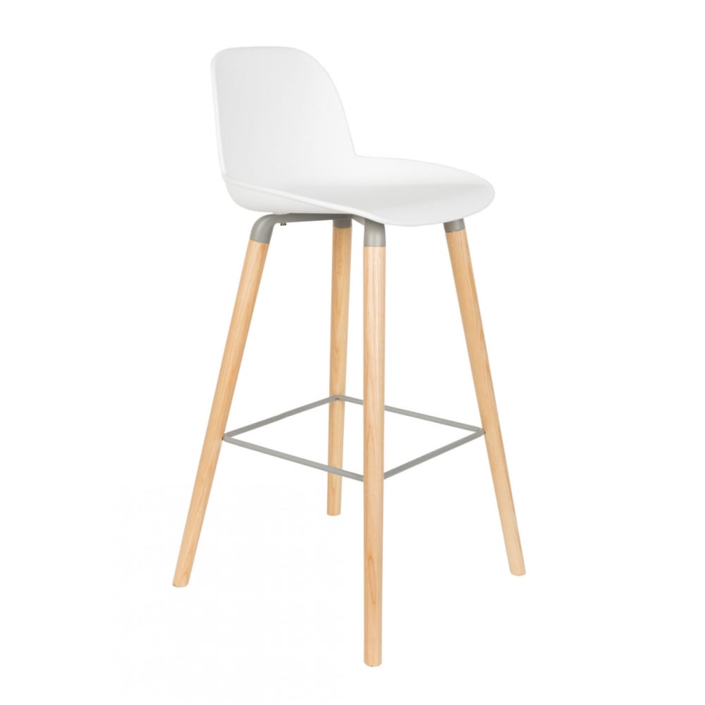 Tabouret haut en polypropylène blanc - Maisons du Monde