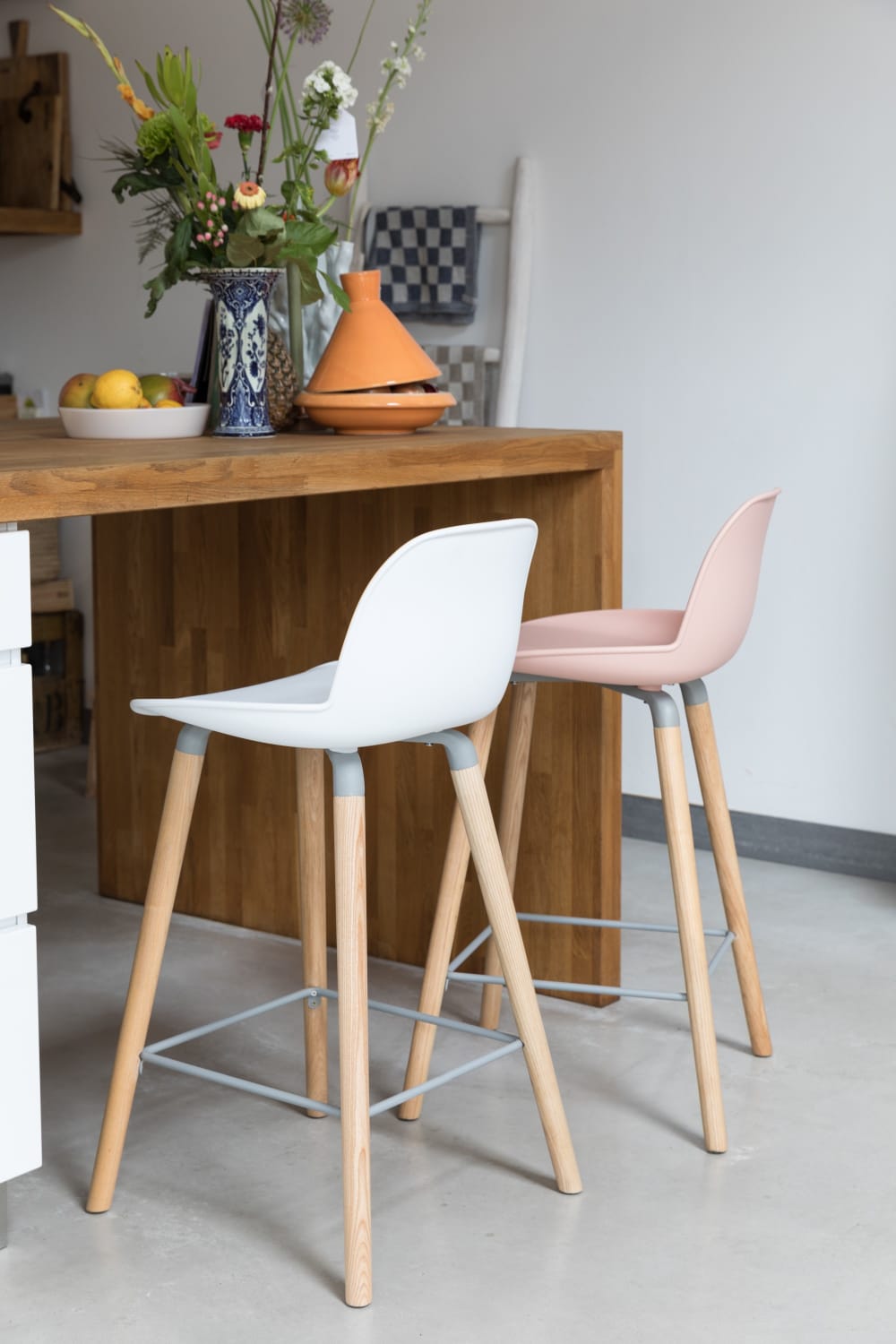 Barhocker aus Polypropylen, weiß - Maisons Du Monde