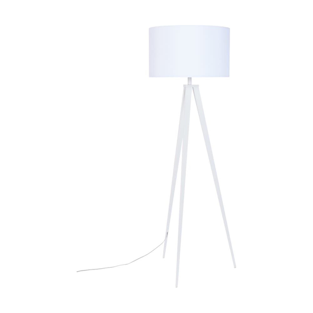 Lampadaire en métal blanc