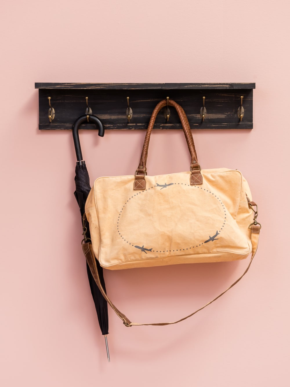 Portemanteau 6 crochets en bois noir - Maisons du Monde