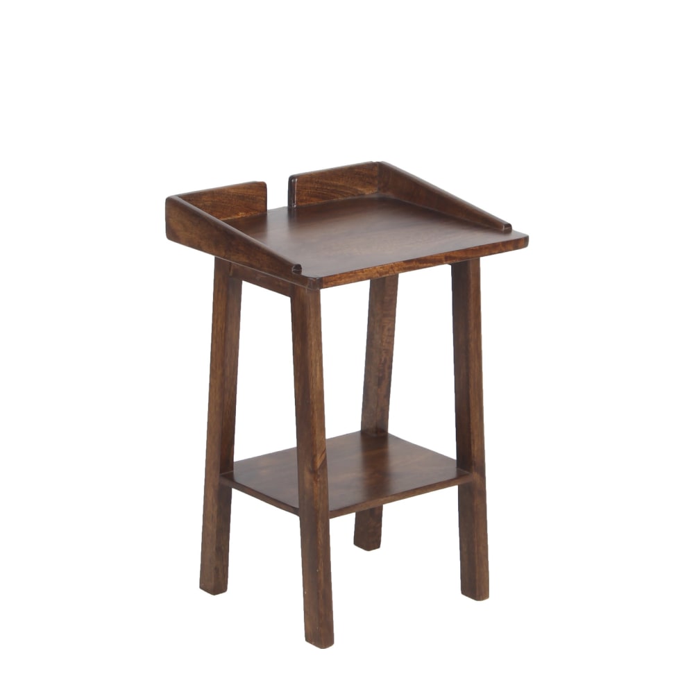Table de chevet en bois marron