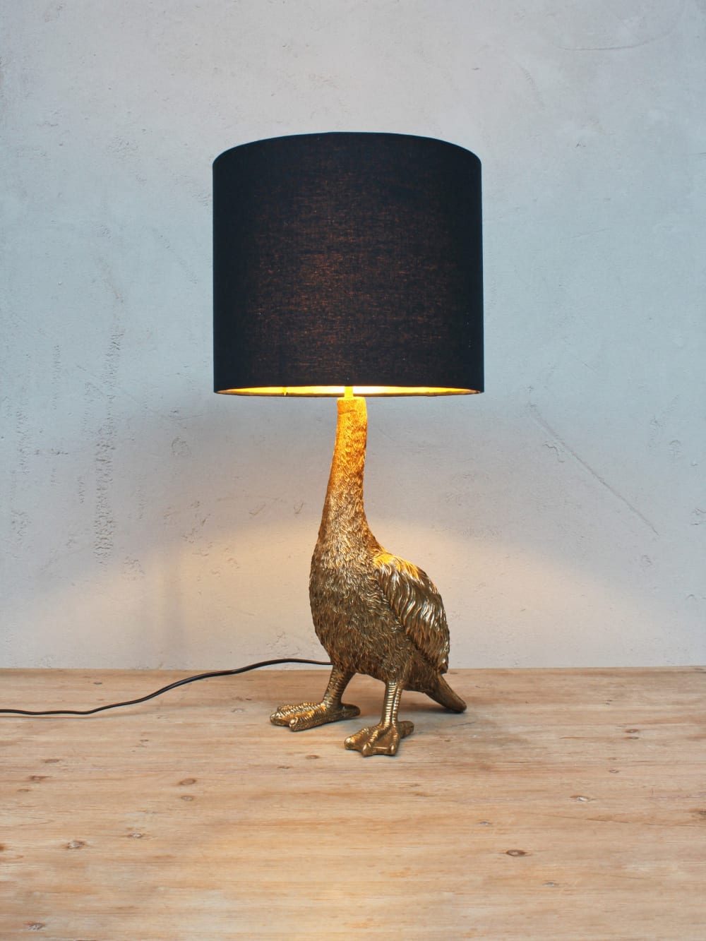 Lampada da tavolo in metallo dorato - Chehoma