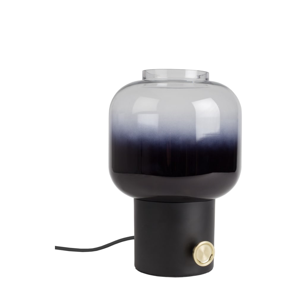 Lampe à poser en verre noir