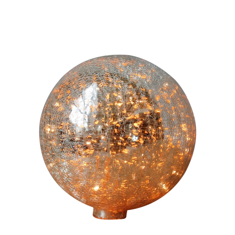 Lampe à poser 20cm en verre mercurisé transparent