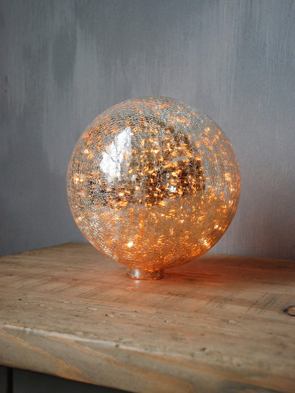 Lampe à poser 20cm en verre mercurisé transparent — vue 3