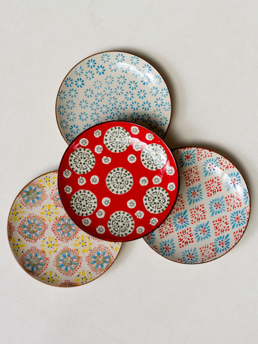 Set de 4 assiettes en céramique multicolore - Maisons du Monde