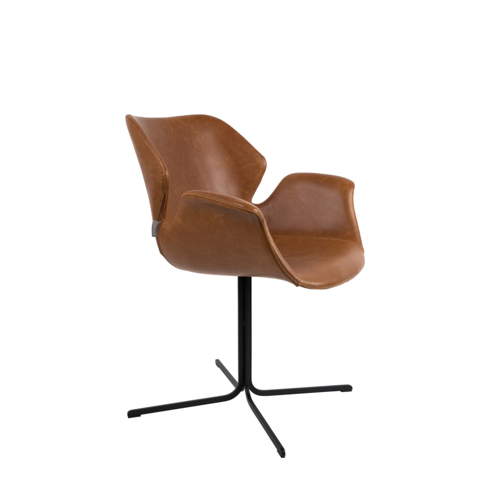 Zuiver Sessel aus Leder, braun - Leder