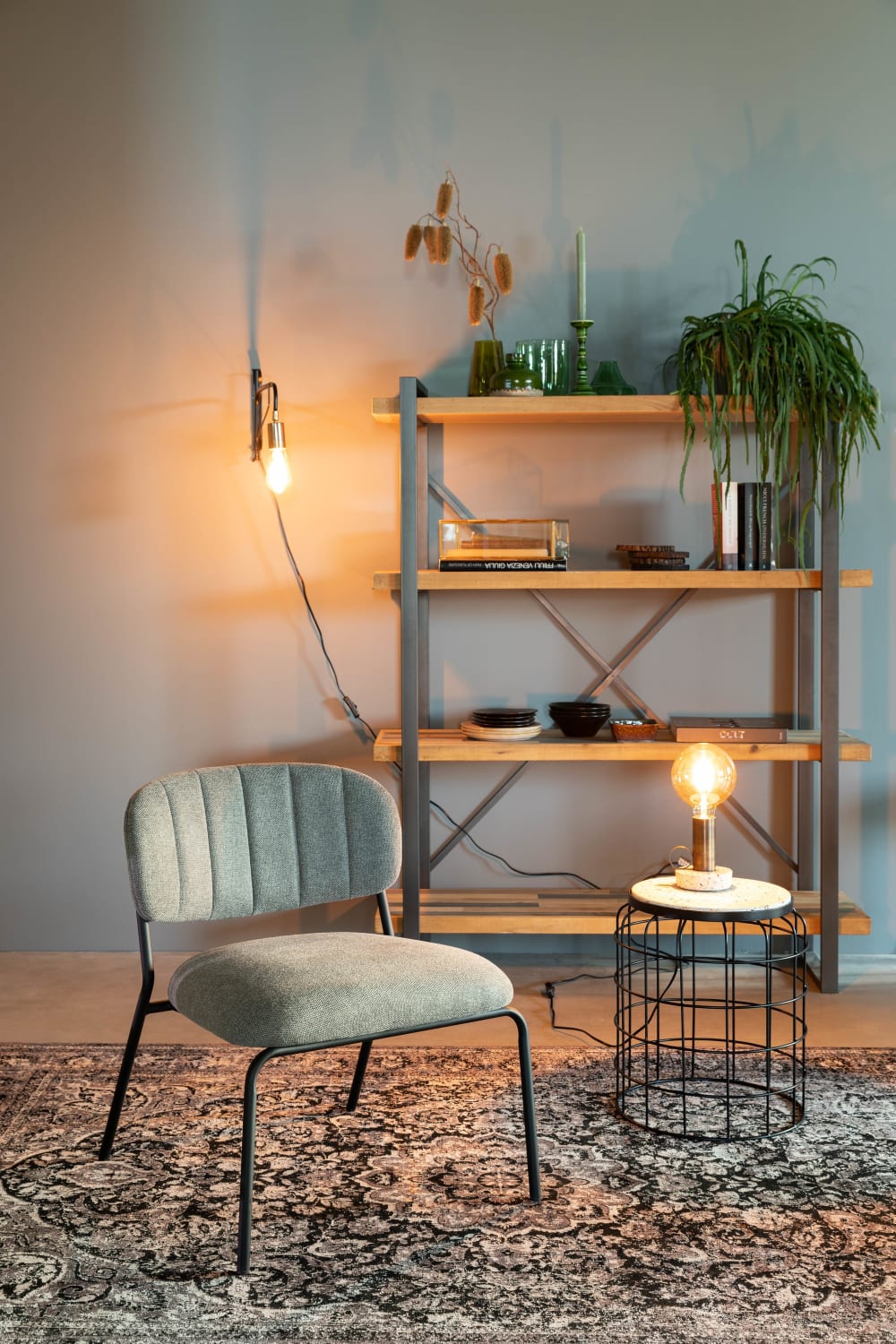 Sessel aus Stoff, grau - Maisons Du Monde