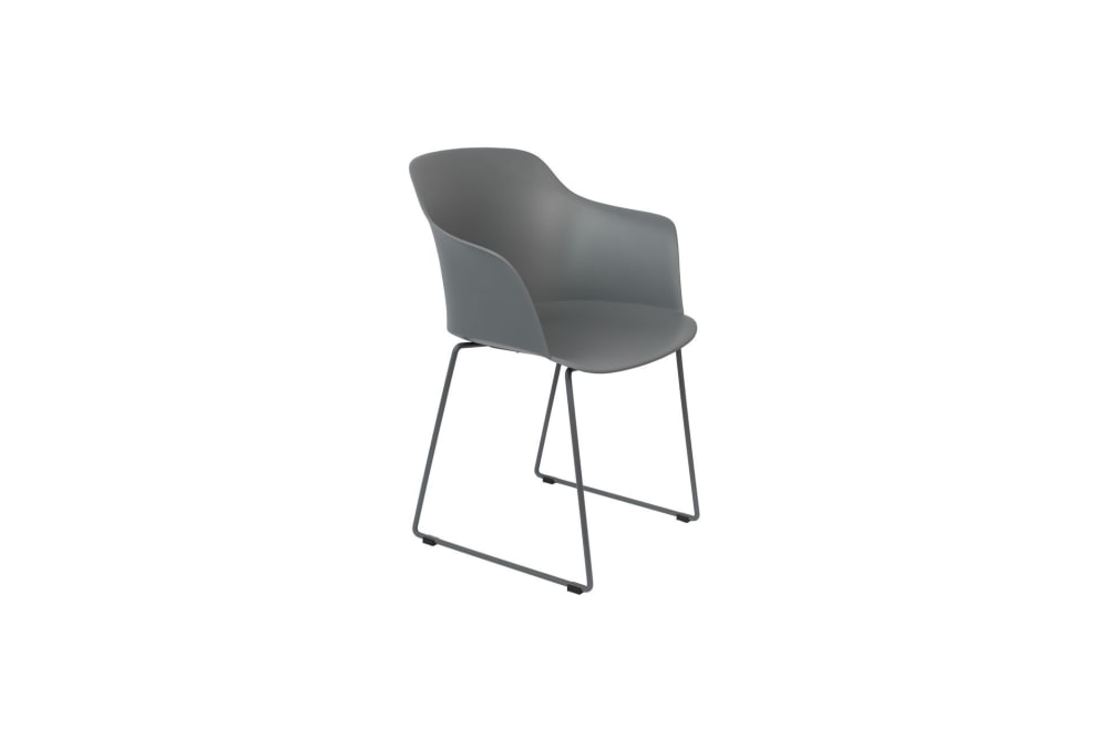 White label Fauteuil en polypropylène gris style contemporain - Pvc - Poly Chlorure De Vinyle