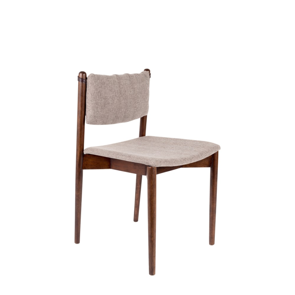 Silla de tela moteada beige