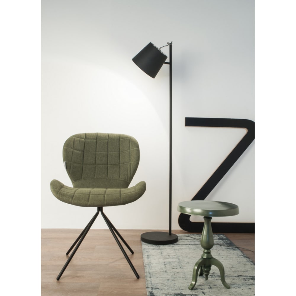 Silla cómoda en tejido verde - Maisons du Monde