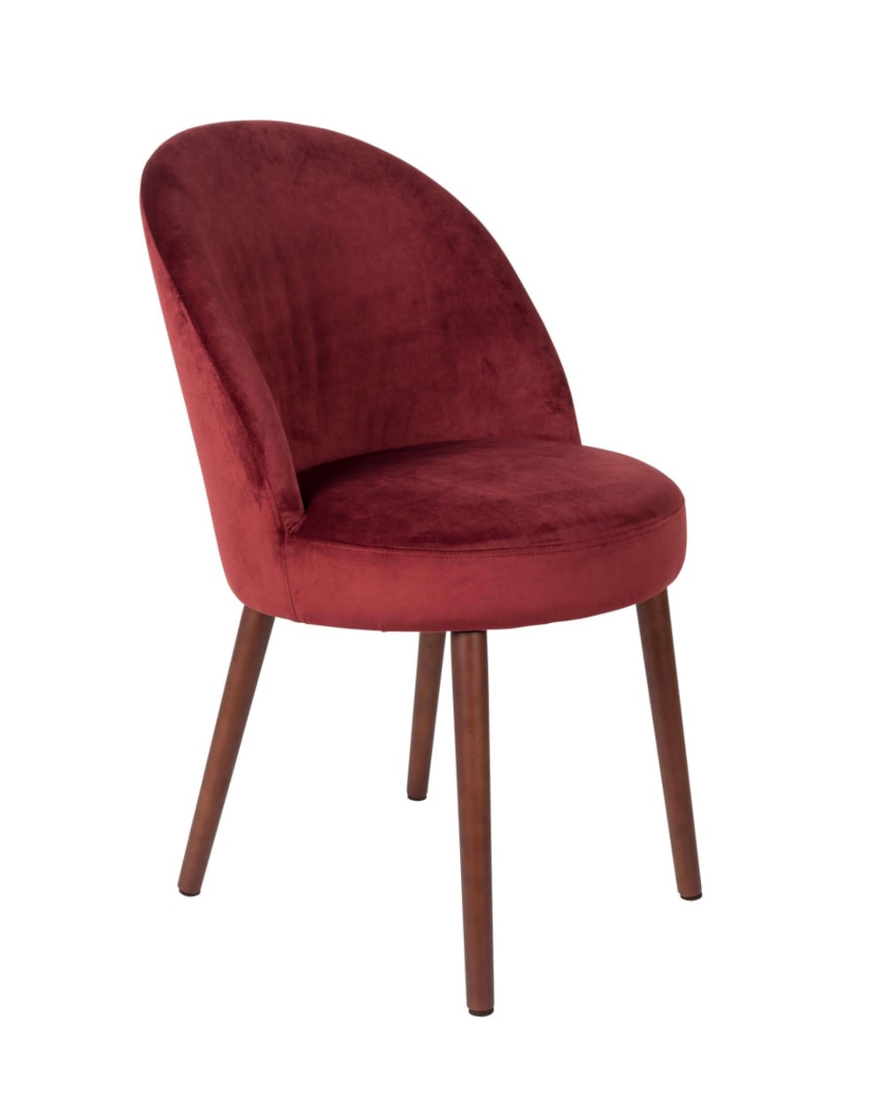 Chaise de salle à manger - velours rouge