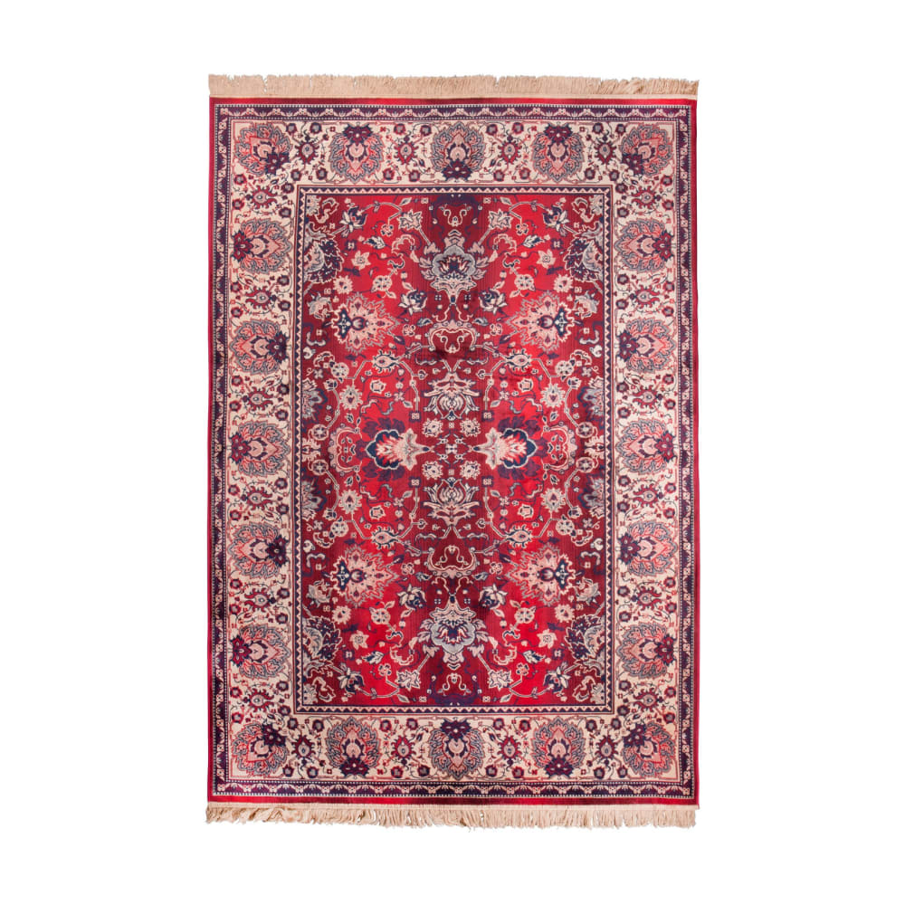 Tapis 170x240cm en tissu rouge