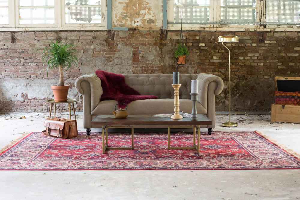 Teppich 170x240cm aus Stoff, rot - Maisons Du Monde