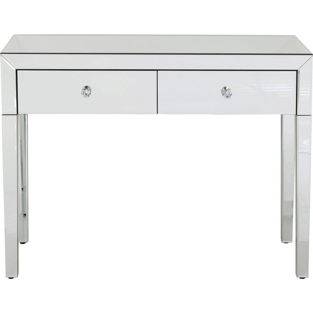 Kare Design Konsole mit 2 Schubladen aus verspiegeltem Glas style modern Silber Glas