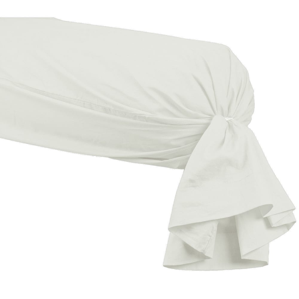 Taie de traversin en percale Ecru 45x185 cm
