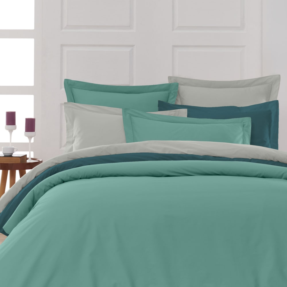 Taie de traversin en percale aqua sea 45x185 cm — vue 4