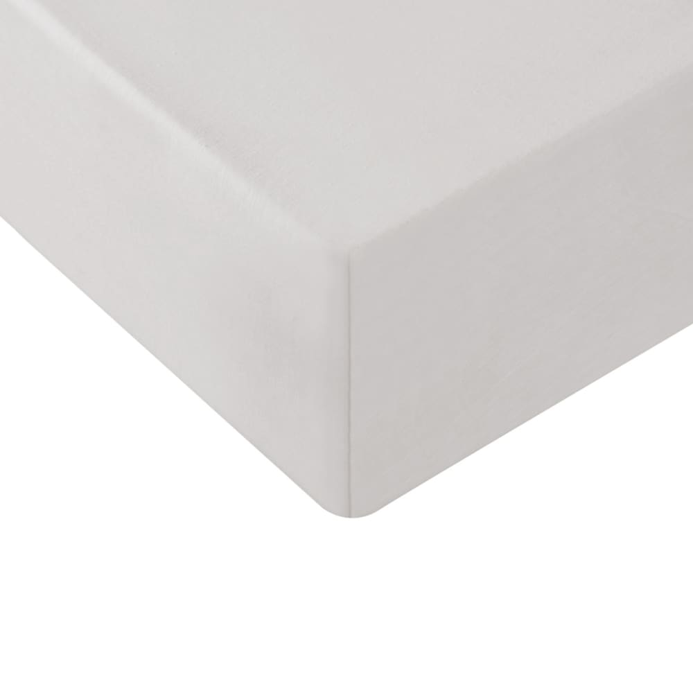 Drap housse en coton bio lavé blanc 160x200 cm - Maisons du Monde