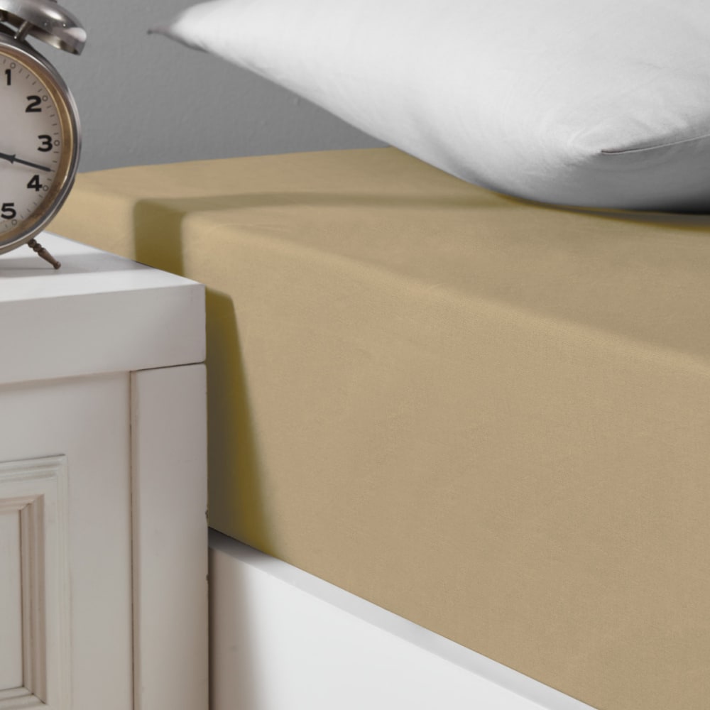 Drap housse en coton bio lavé Corde 140x190 cm