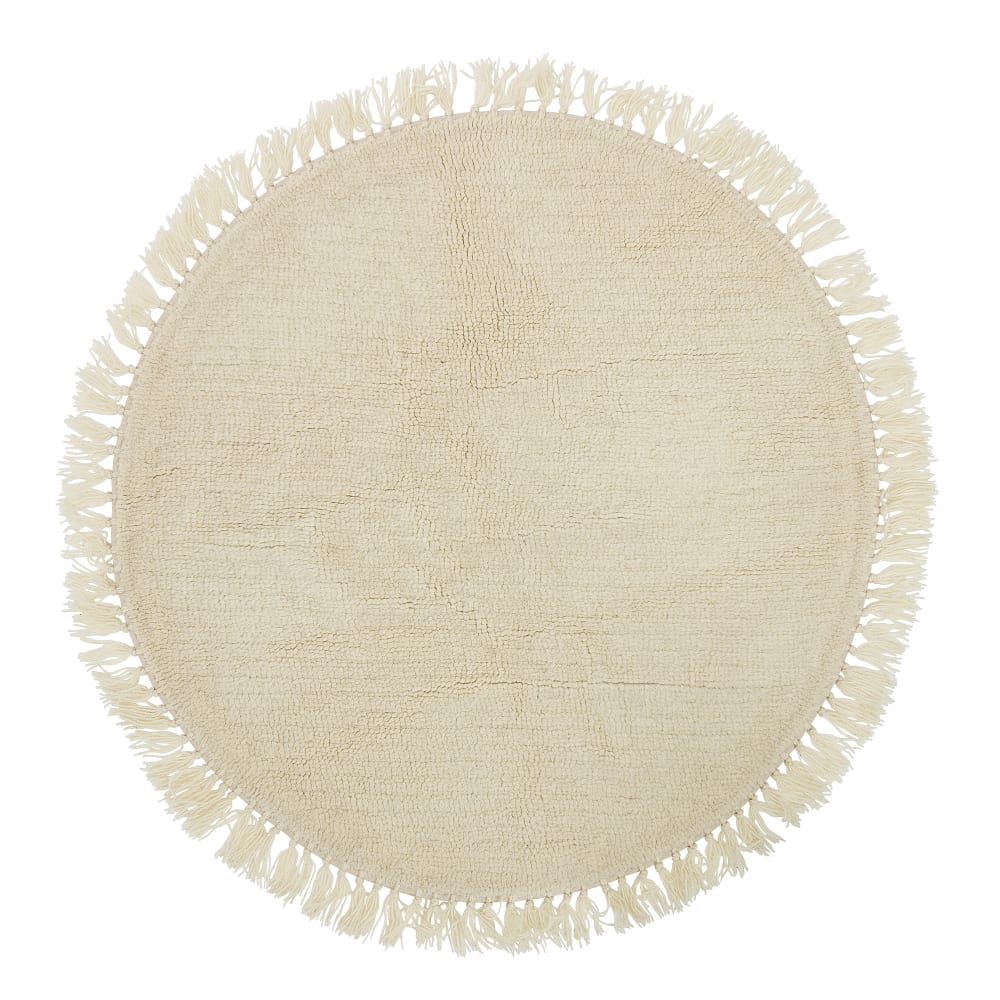 Tapis rond enfant blanc