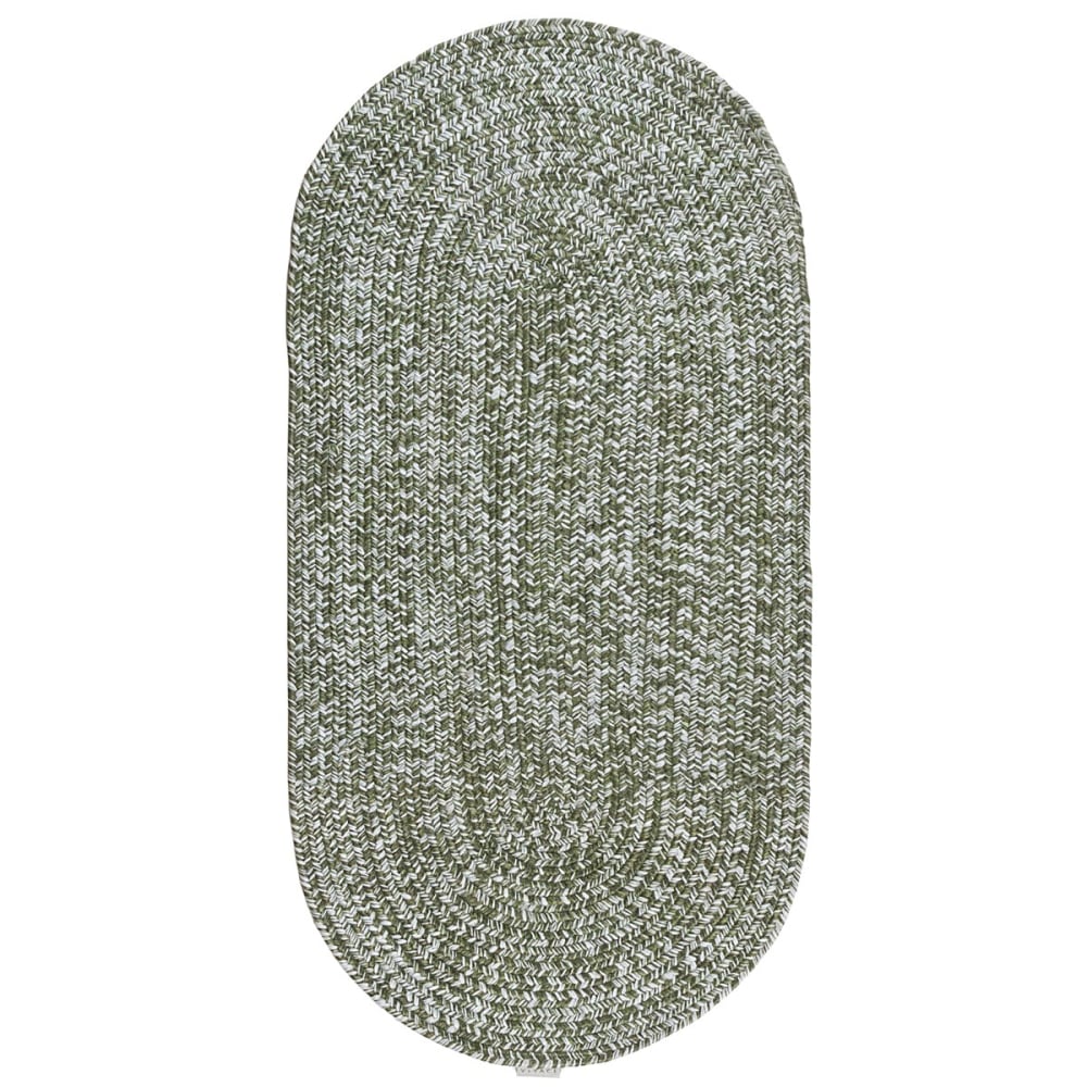 Tapis de salon style jute vert 120x120 cm — vue 3