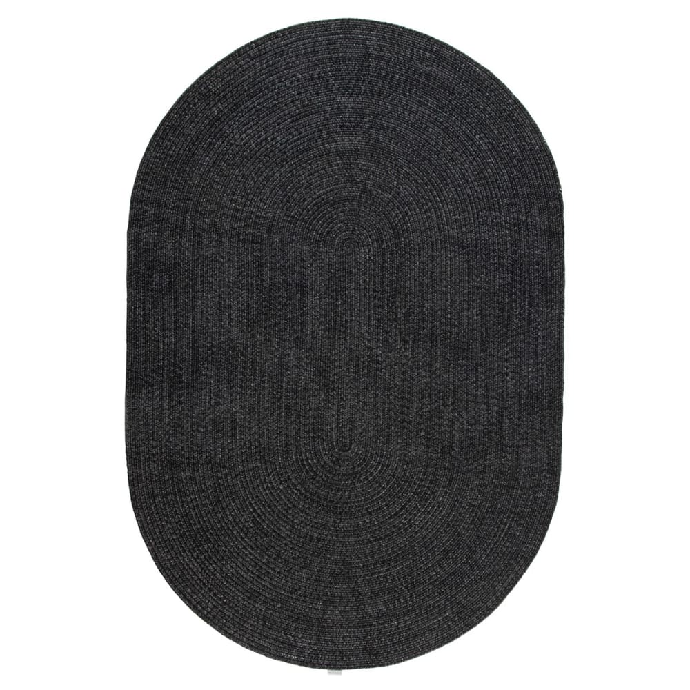 Tapis de salon style jute noir 120x120 cm