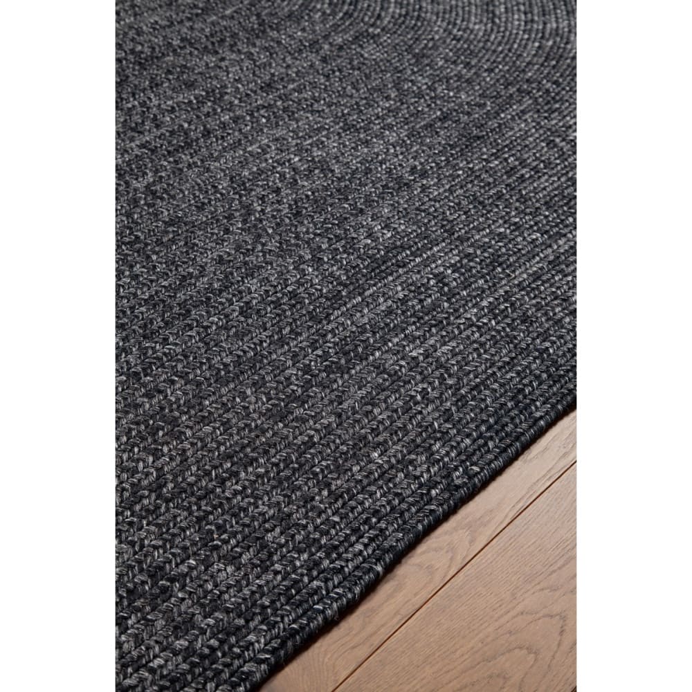 Tapis de salon style jute noir 120x120 cm — vue 4