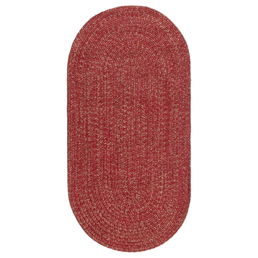 Tapis de salon style jute rouge 120x120 cm