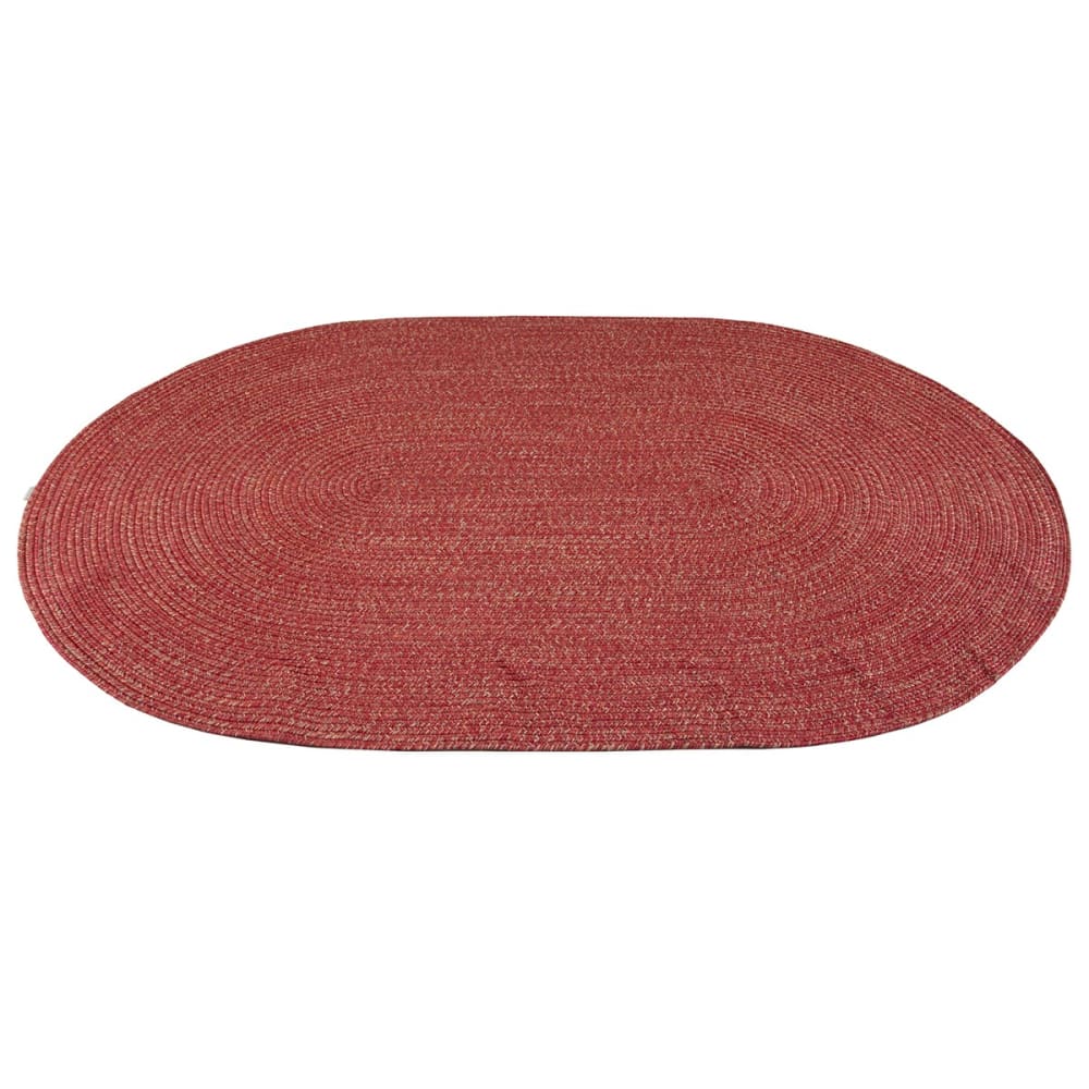 Tapis de salon style jute rouge 120x120 cm — vue 3