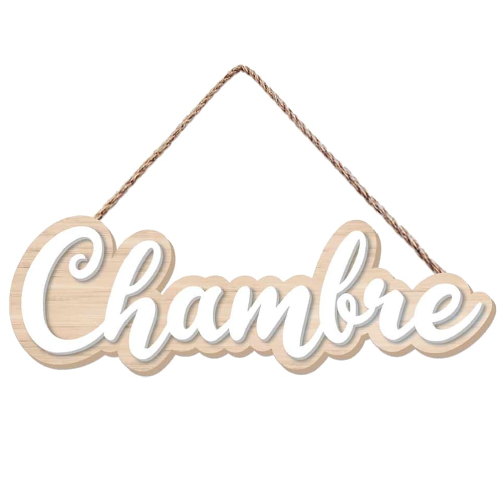 Plaque de porte pour chambre L19,5cm