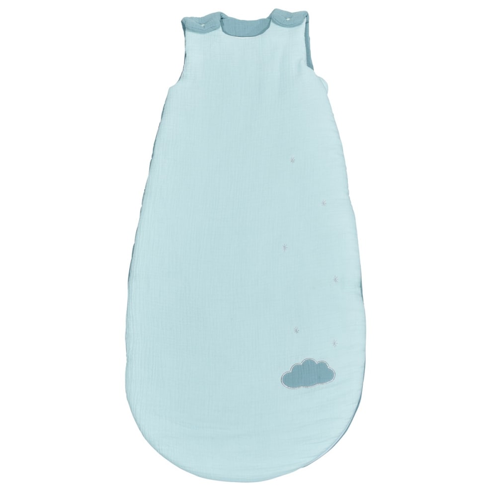 Sauthon Gigoteuse en coton style classique chic Bleu Certifié Oeko-Tex Coton - 100x3x48cm
