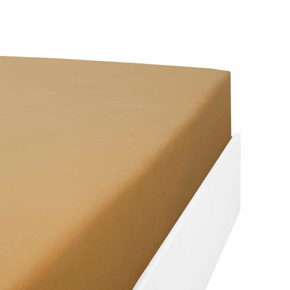Drap housse flanelle en molleton cappuccino 70x190 cm