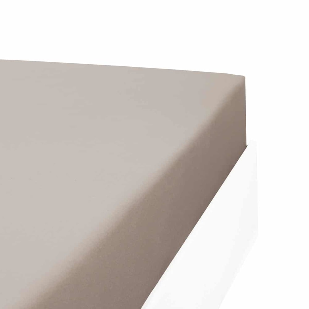 Drap housse flanelle en molleton gris 160x200 cm