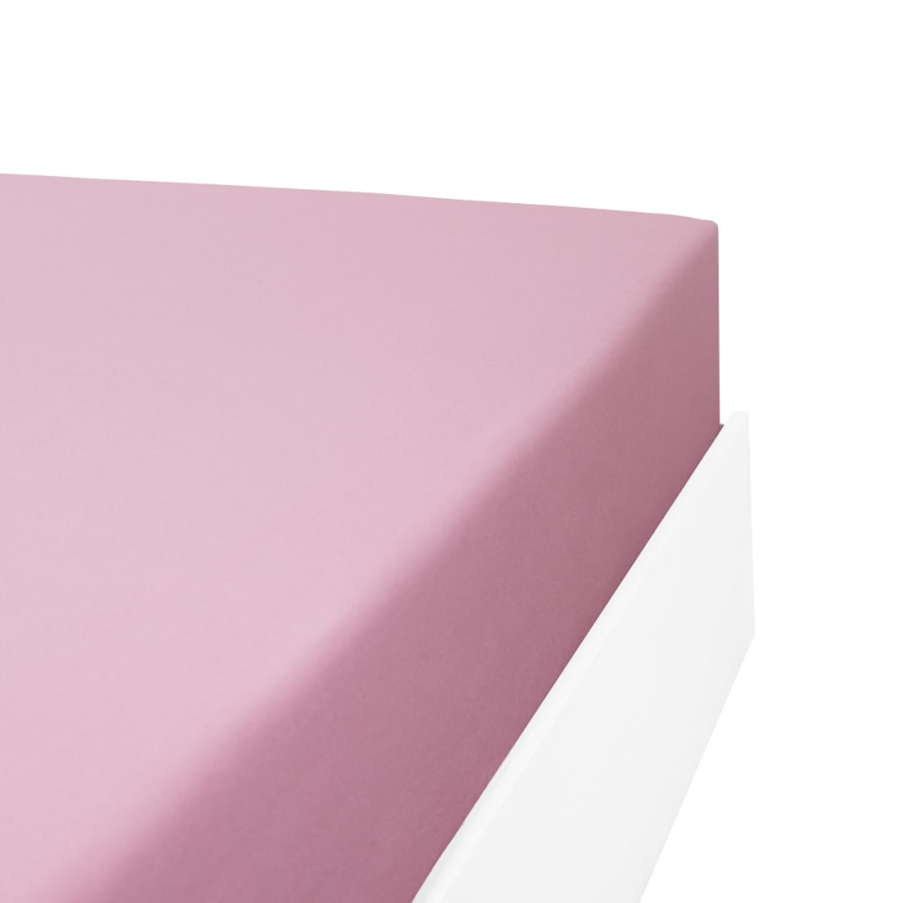 Drap housse flanelle en Molleton Rose 180x200 cm