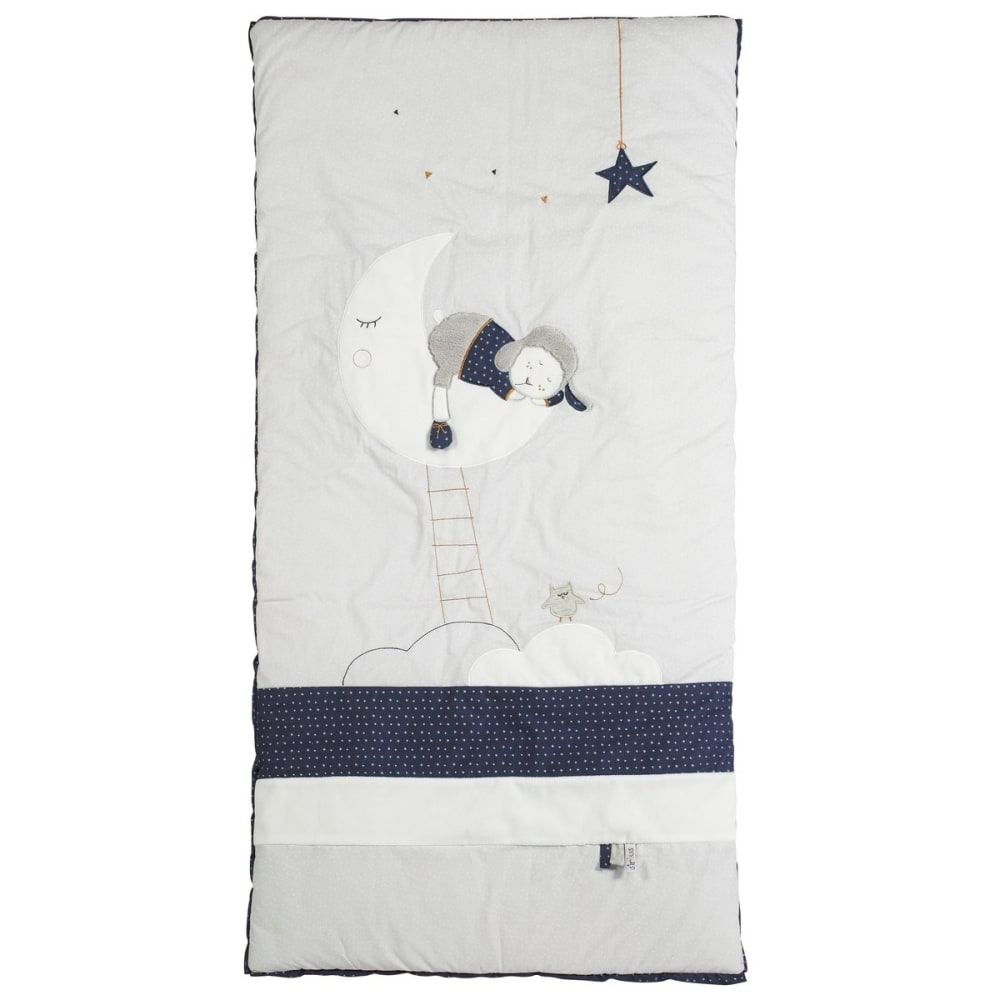 Sauthon Edredon pour lit en coton perle style classique chic Gris Coton - 120x3x60cm