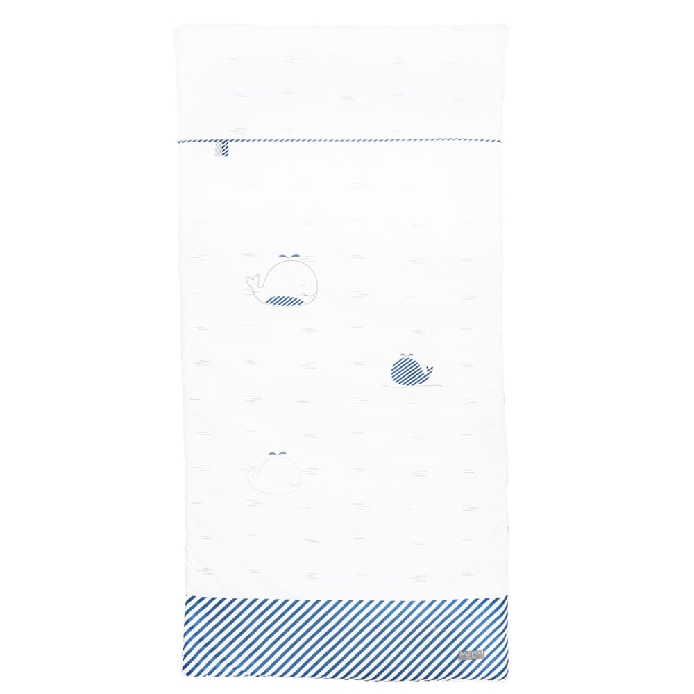 Sauthon Edredon lit en coton style classique chic Blanc Certifié Oeko-Tex Coton - 60x120x4cm