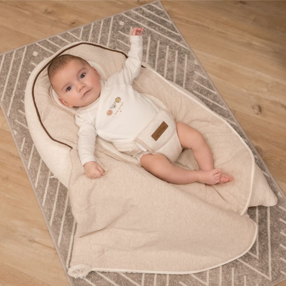 Coussin de grossesse et nid d'ange 2 en 1 Soft Nova gris (Domiva) - Image 1
