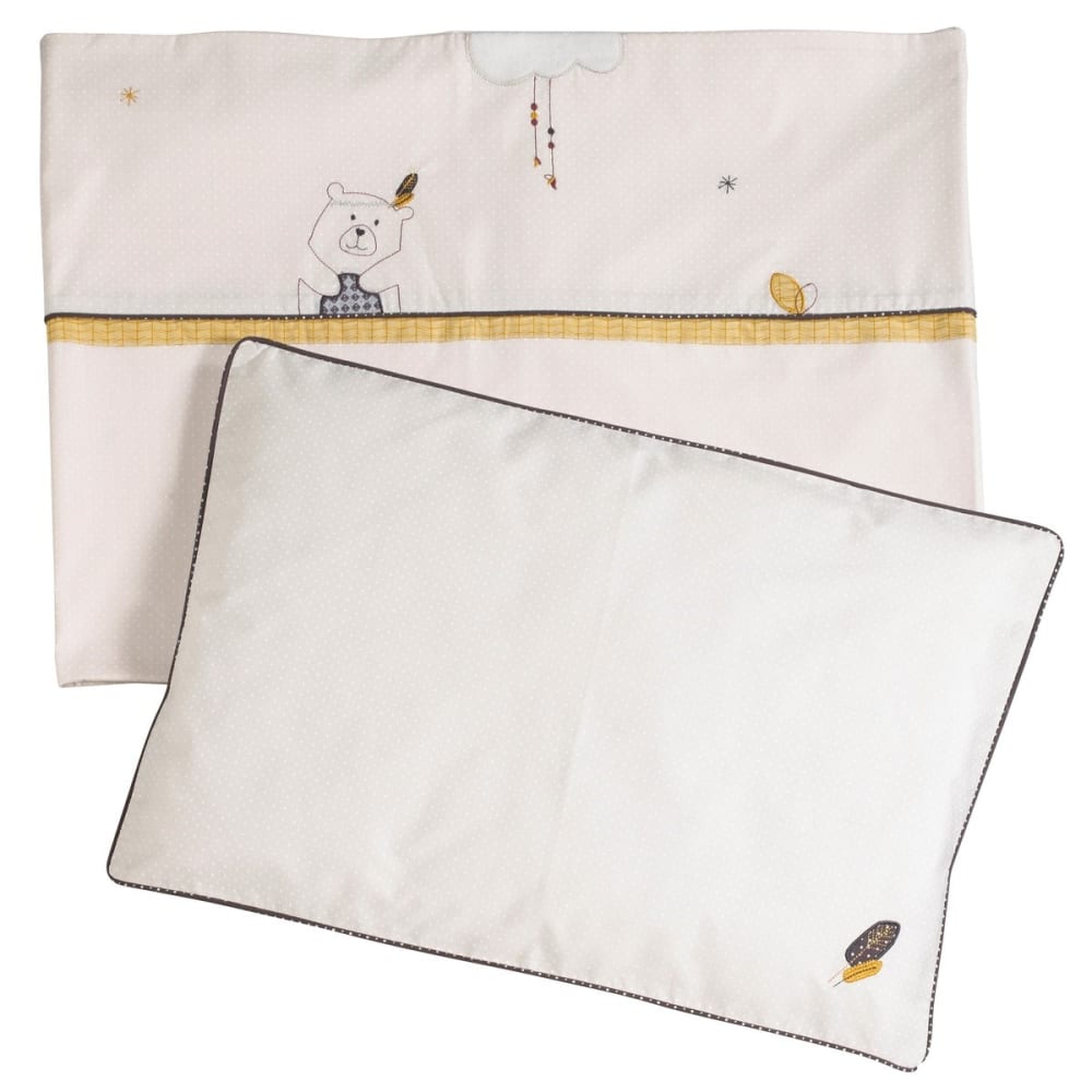 Parure de lit bébé et taie en coton