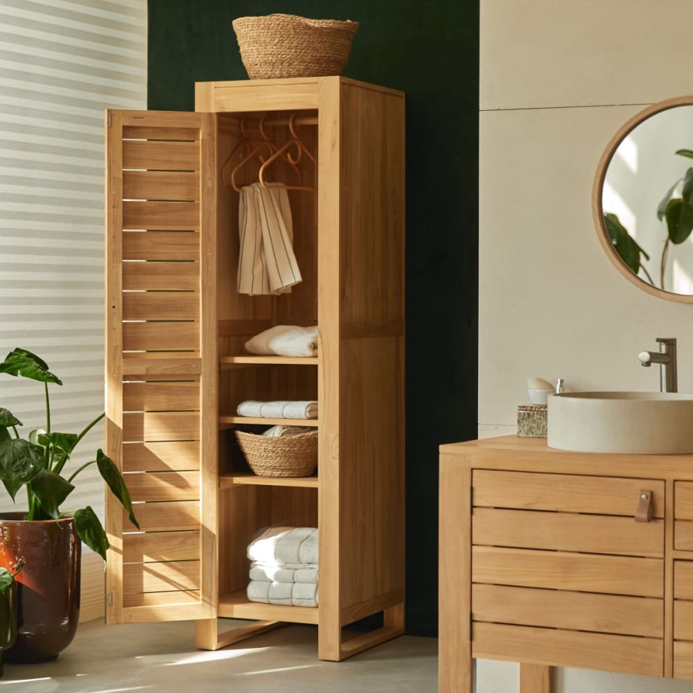Bad-Hochschrank aus massivem Teakholz - Maisons Du Monde