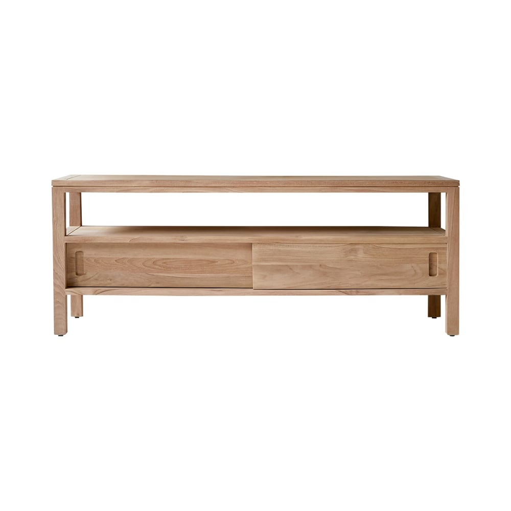 Mueble para tv de teca maciza de 130 cm