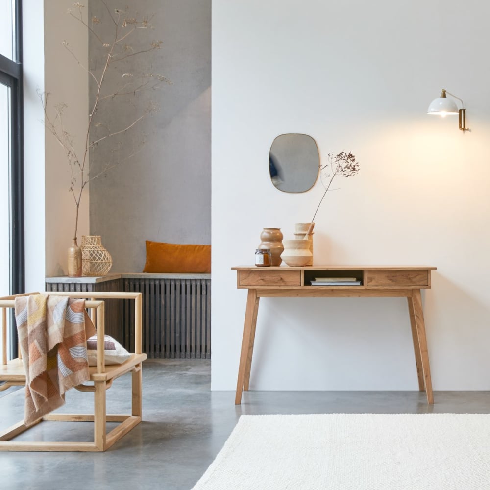 Tikamoon Konsole aus massivem Akazienholz style modern Beige