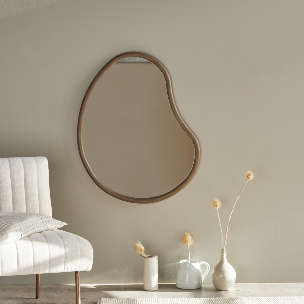 Tikamoon Spiegel aus Mindiholz 85x65 cm style exotic Braun