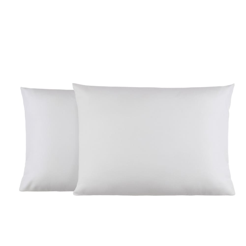 Lot de 2 Taies d'oreiller en Molleton Gris 50x70 cm