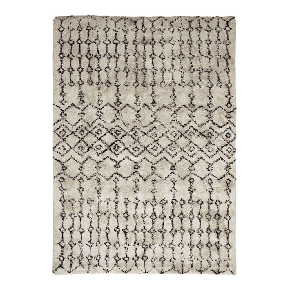 Tapis berbère en coton écru 120x170