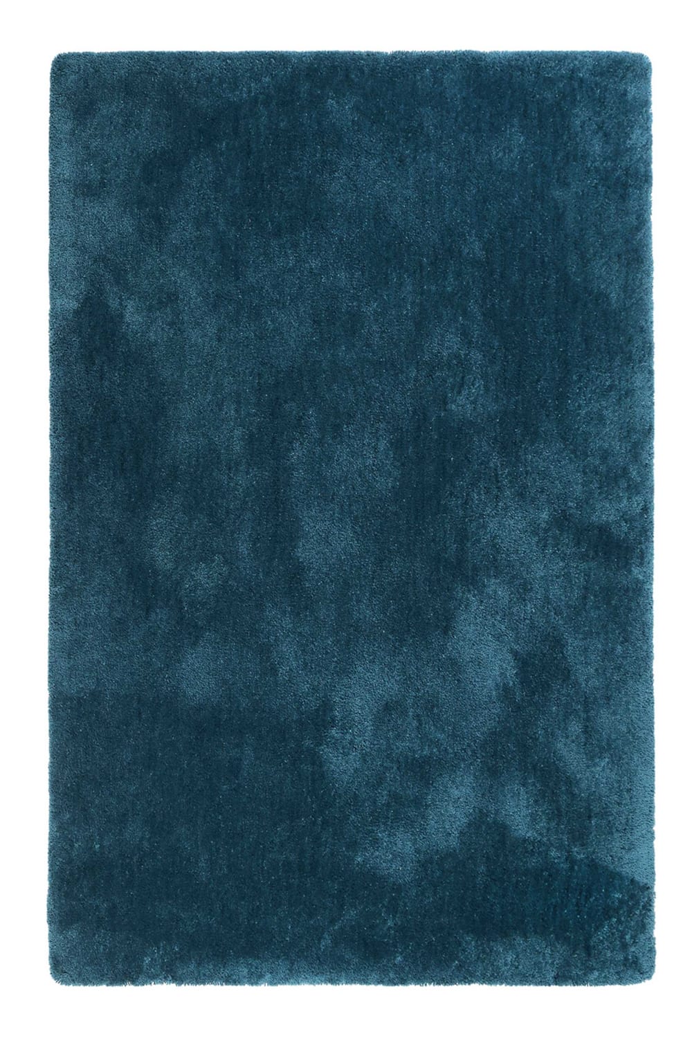 Tapis poils longs bleu pétrole doux 190x130