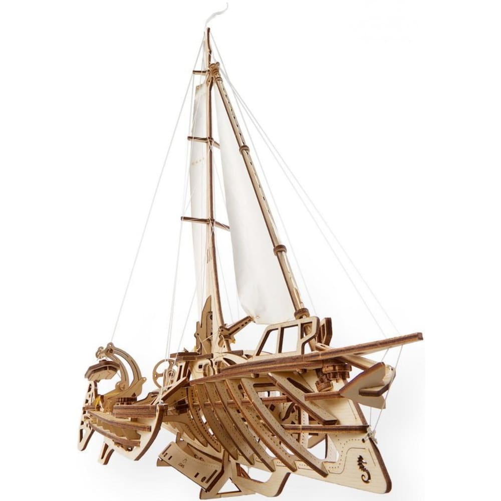 Trimarano merihobus modello meccanico - Beige - LEGNO