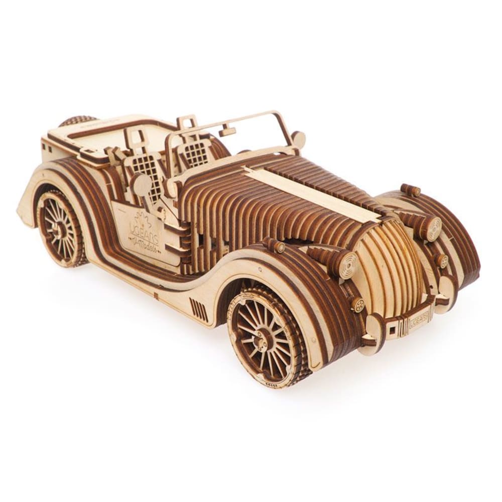Maquette en bois roadster 3D