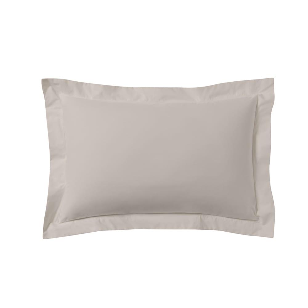 A demain Taie d'oreiller unie en coton, gris 50x70 style classique chic Certifié Oeko-Tex