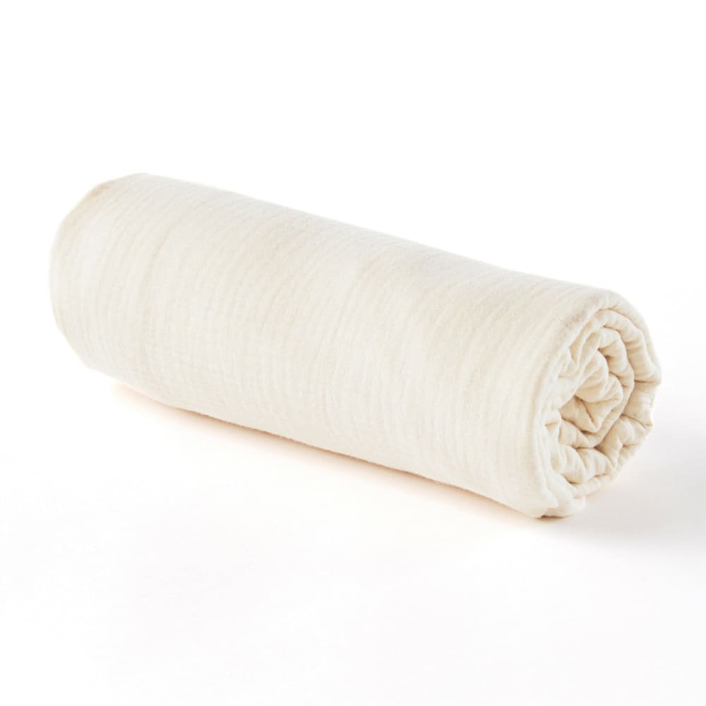 Drap housse gaze de coton ecru (60 x 120 cm) (Cocoeko) - Image 1