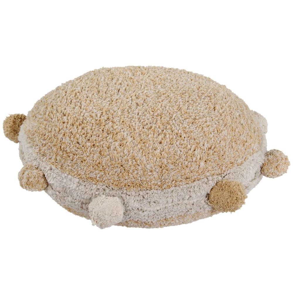 Rundes Baumwollkissen, ø48 cm, gelb - Maisons Du Monde